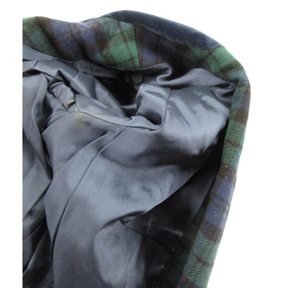 VINTAGE Pendleton Blazer 10 Blue Virgin Wool Watch Tartan Plaid * - Picture 8 of 11